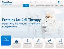Tablet Screenshot of primegene.com